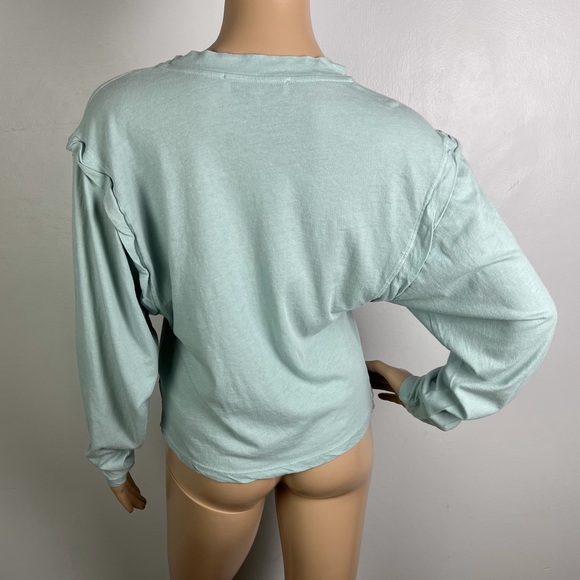 JOIE BLUE LONG SLEEVE COTTON JERSEY TOP - Picture 7 of 11